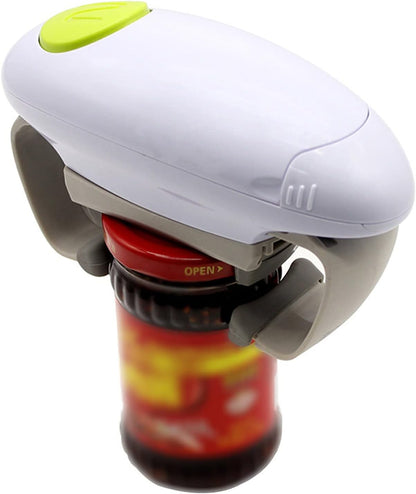 One Touch Electric Can Opener, Kitchen Hand Free Glass Jar Automatic Bottle Openers, Electric Tin Openers for Arthritic Hands, Elderly, Left Handed