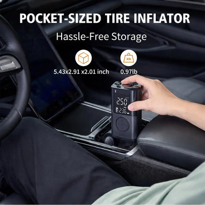 Father'S Day 150PSI Portable Tire Inflator with Digital Gauge & Auto-Off – Fast 5X Car Air Pump for Tires, Motorcycle, Bike, Balls – Perfect Car Gift for Men Women