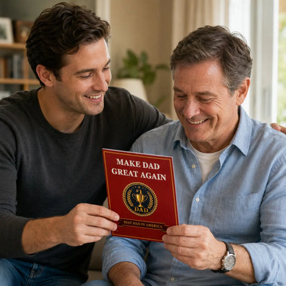 Hilarious Father’S Day Talking Card for Dad – 27-Second Real Presidential Voice, 5X7 Funny Gift for Dad, Husband, Grandpa from Son or Daughter