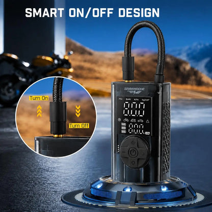 Father'S Day 150PSI Portable Tire Inflator with Digital Gauge & Auto-Off – Fast 5X Car Air Pump for Tires, Motorcycle, Bike, Balls – Perfect Car Gift for Men Women