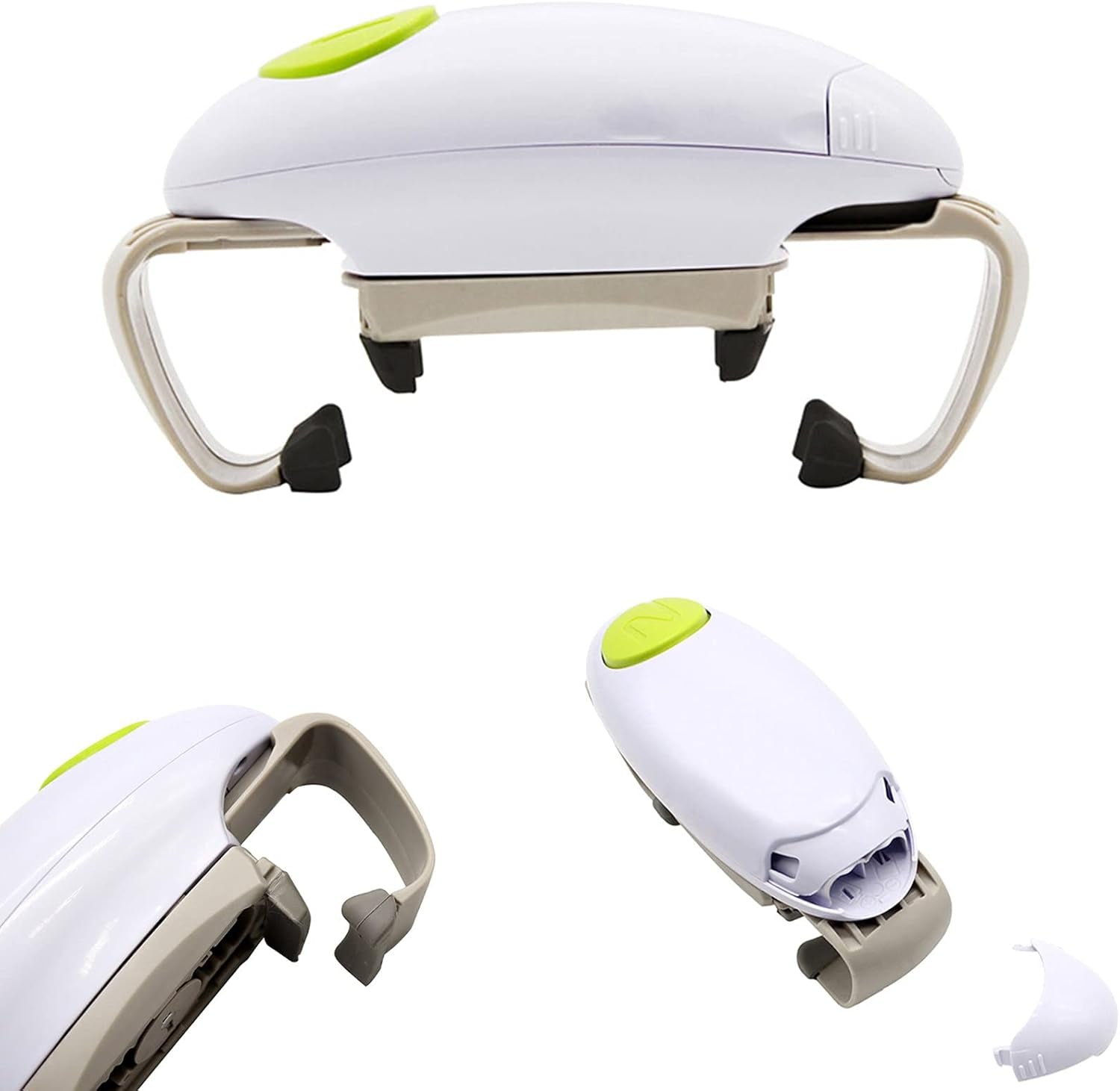 One Touch Electric Can Opener, Kitchen Hand Free Glass Jar Automatic Bottle Openers, Electric Tin Openers for Arthritic Hands, Elderly, Left Handed