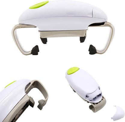 One Touch Electric Can Opener, Kitchen Hand Free Glass Jar Automatic Bottle Openers, Electric Tin Openers for Arthritic Hands, Elderly, Left Handed